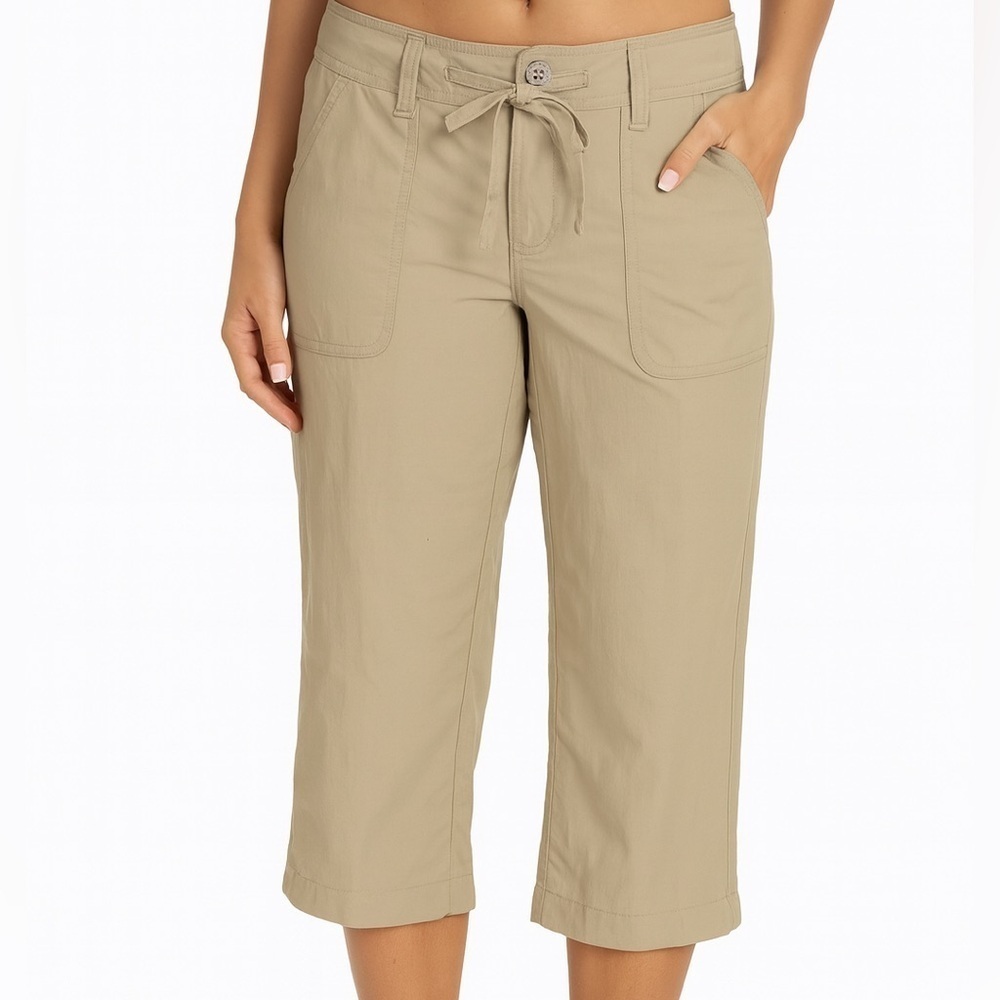 Columbia Sportswear Khaki Capri Pants Women’s Size M Adjustable Hem